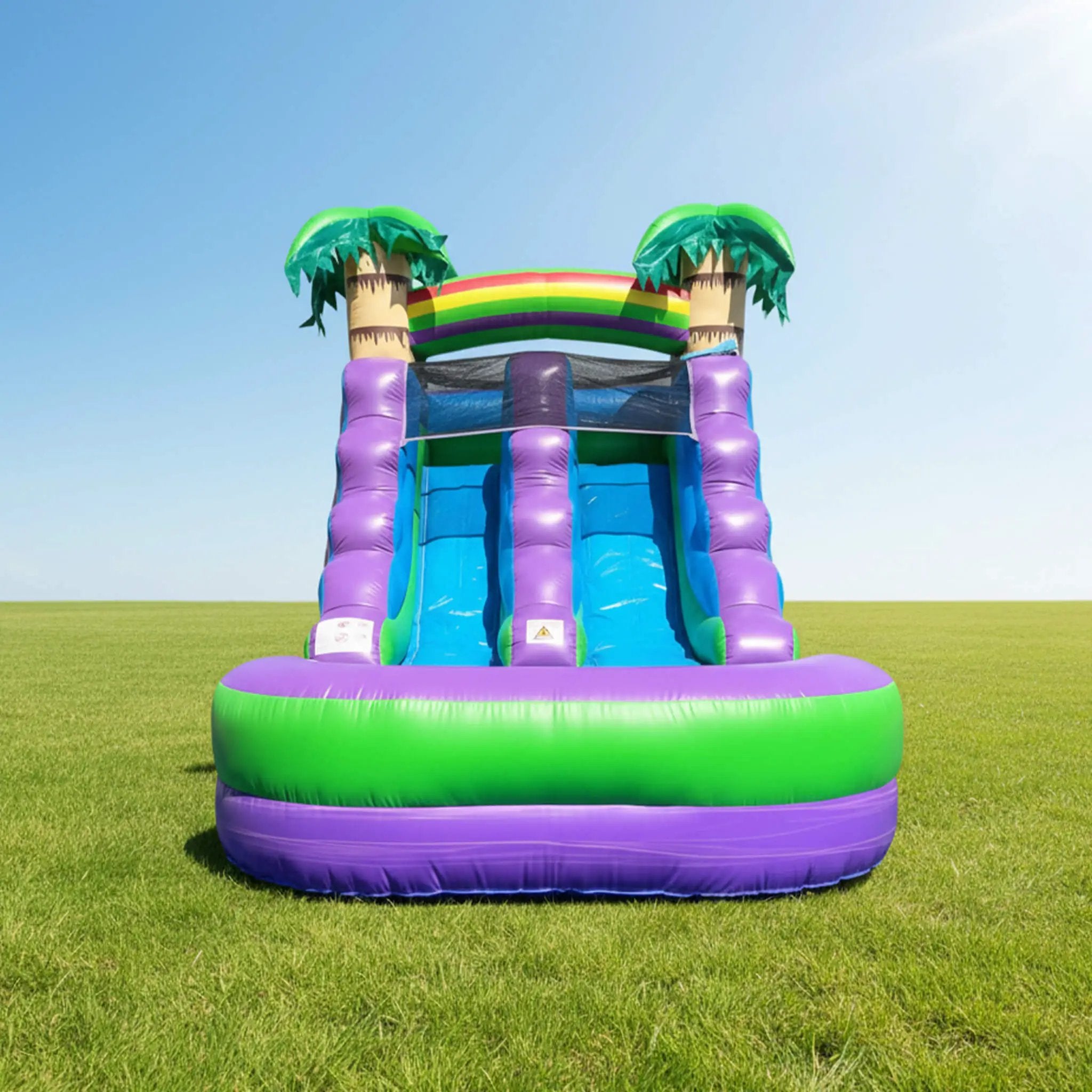 Large Purple Marble Inflatable Water Slide With Pool And Blower (SAK82910) by SAKSBY WHOLESALE