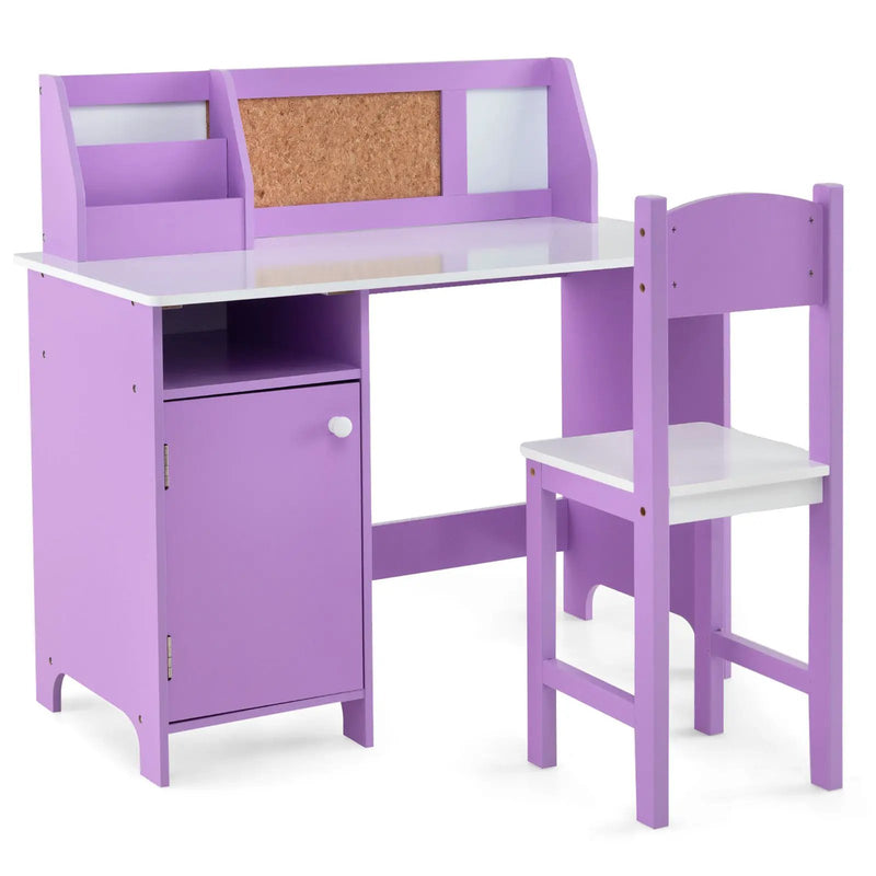 Kids Table and Chair Set for Arts Crafts Homework Home School-Purple by DirectDeals