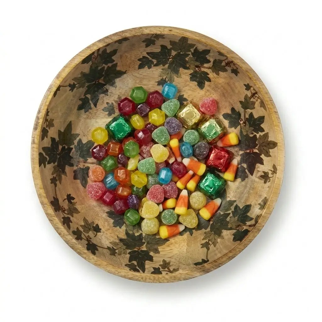 House of Avana Transparent Leaf Shape Mango Wood Bowl by House Of Avana