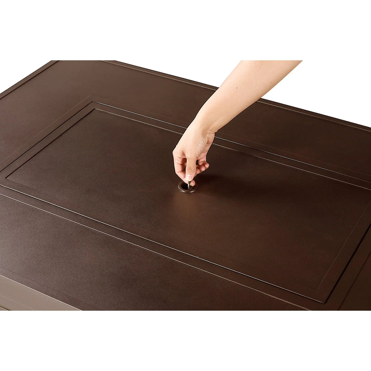 Aluminum 48-in Rectangular Propane Fire Table, Beads, Covers and Lid by Sharicks