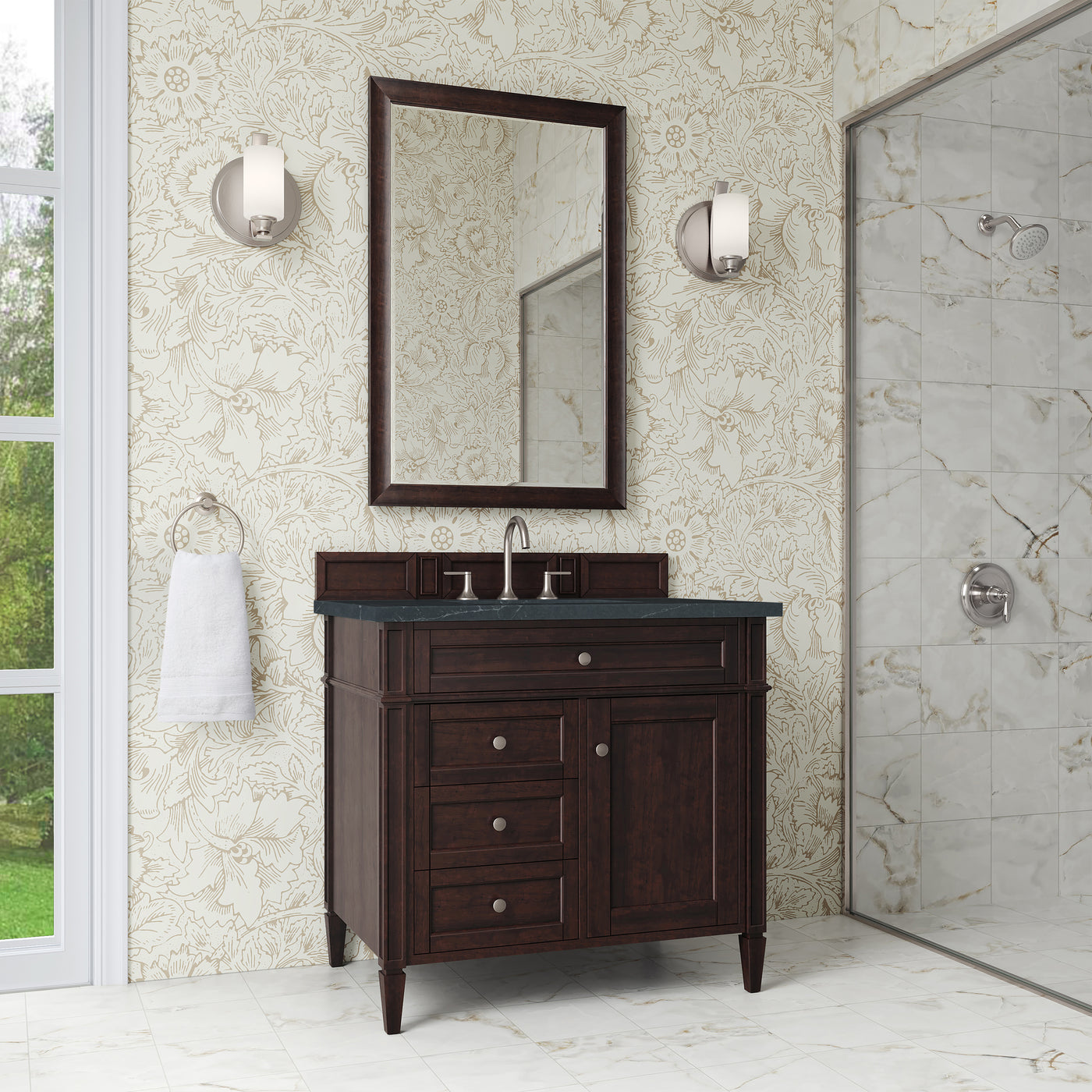 James Martin Brittany 36" Single Bathroom Vanity, Burnished Mahogany, view 28