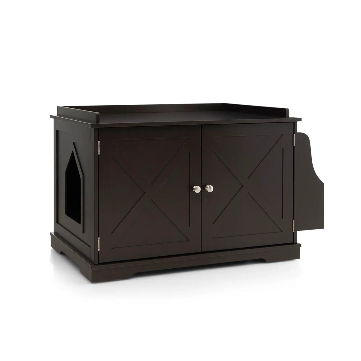 Large Wooden Cat Litter Box Enclosure with the Storage Rack, photo 5 of 16