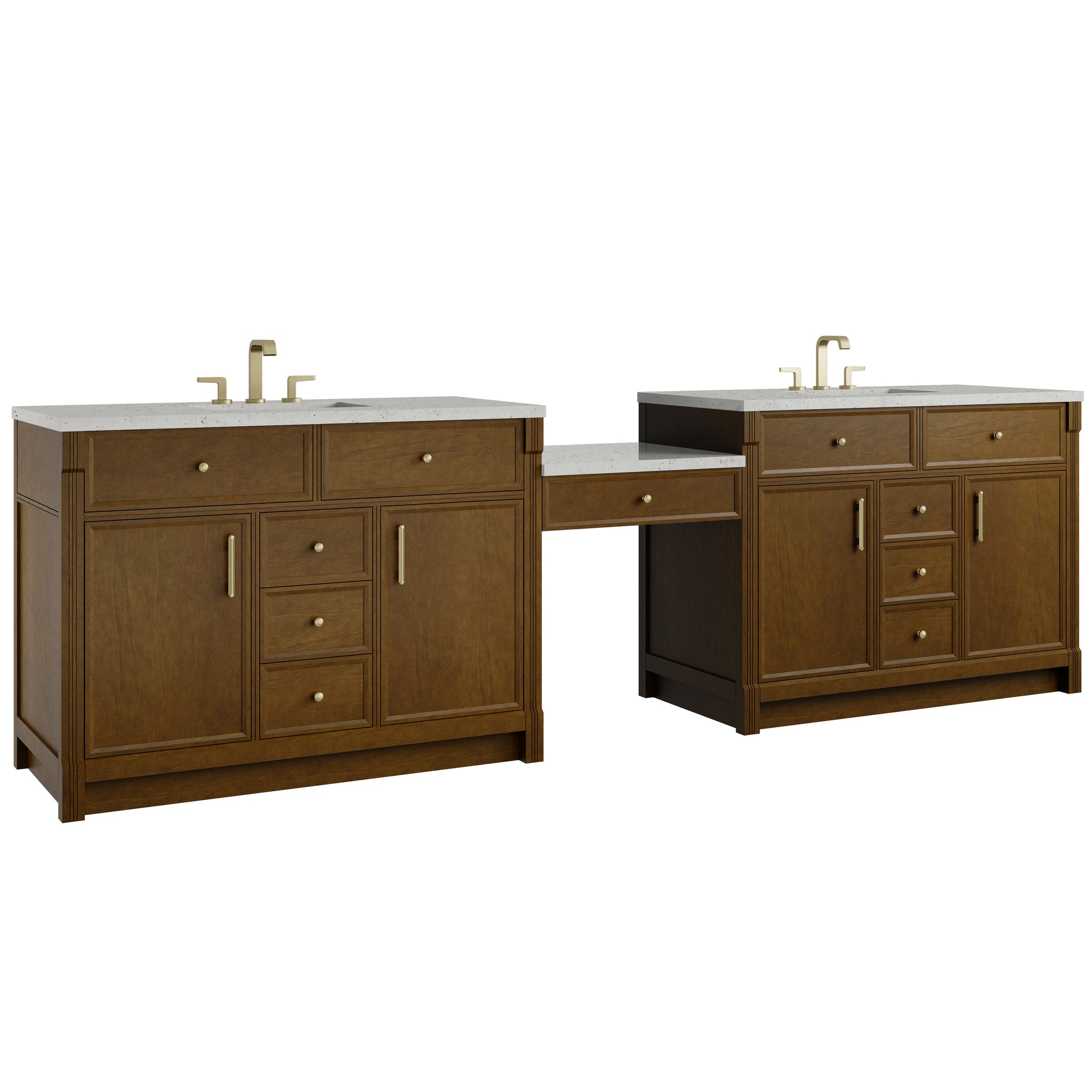 James Martin Bellshire 120" Double Bathroom Vanity, Honey Oak, view 30
