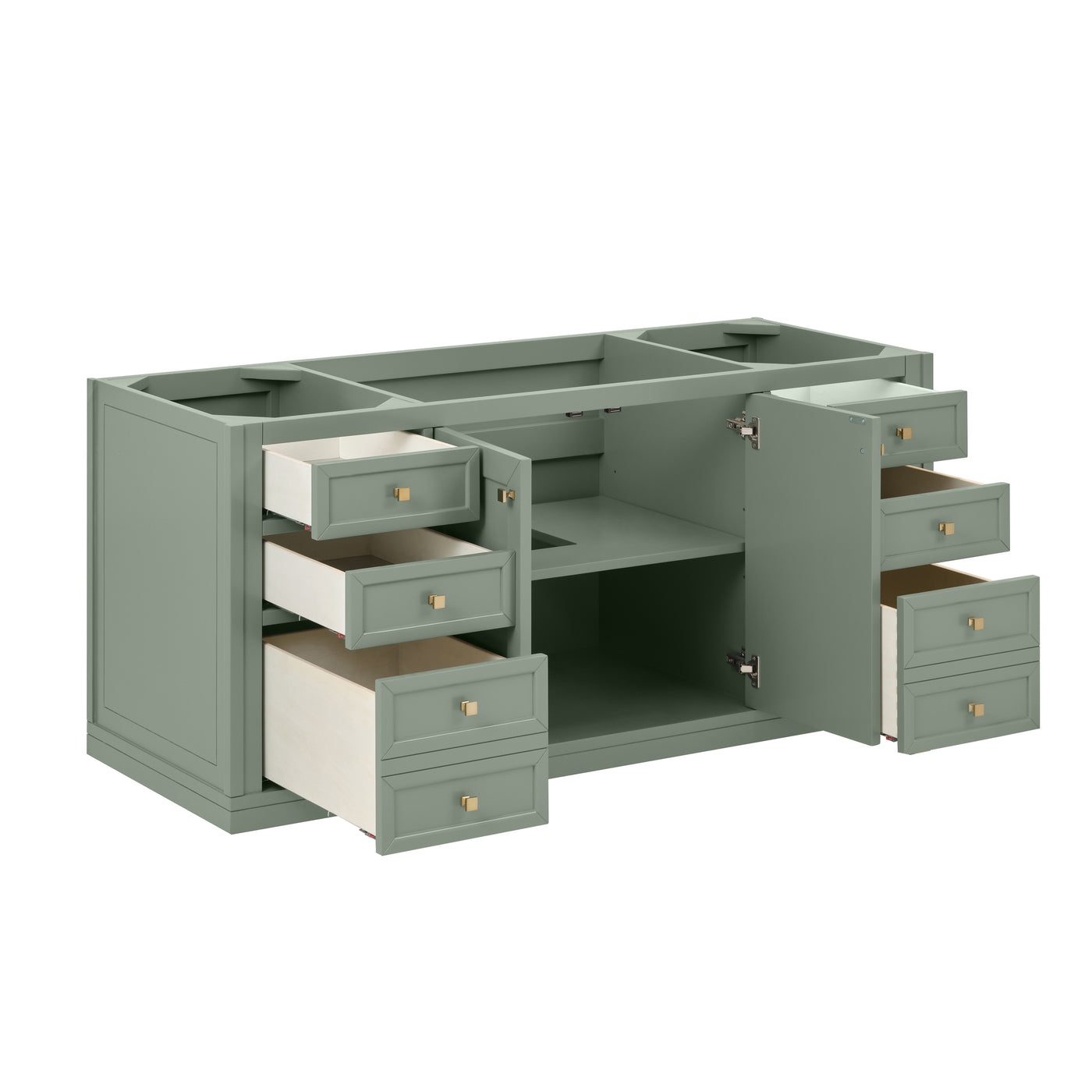 James Martin Chicago 60" Single Bathroom Vanity, Smokey Celadon, view 22