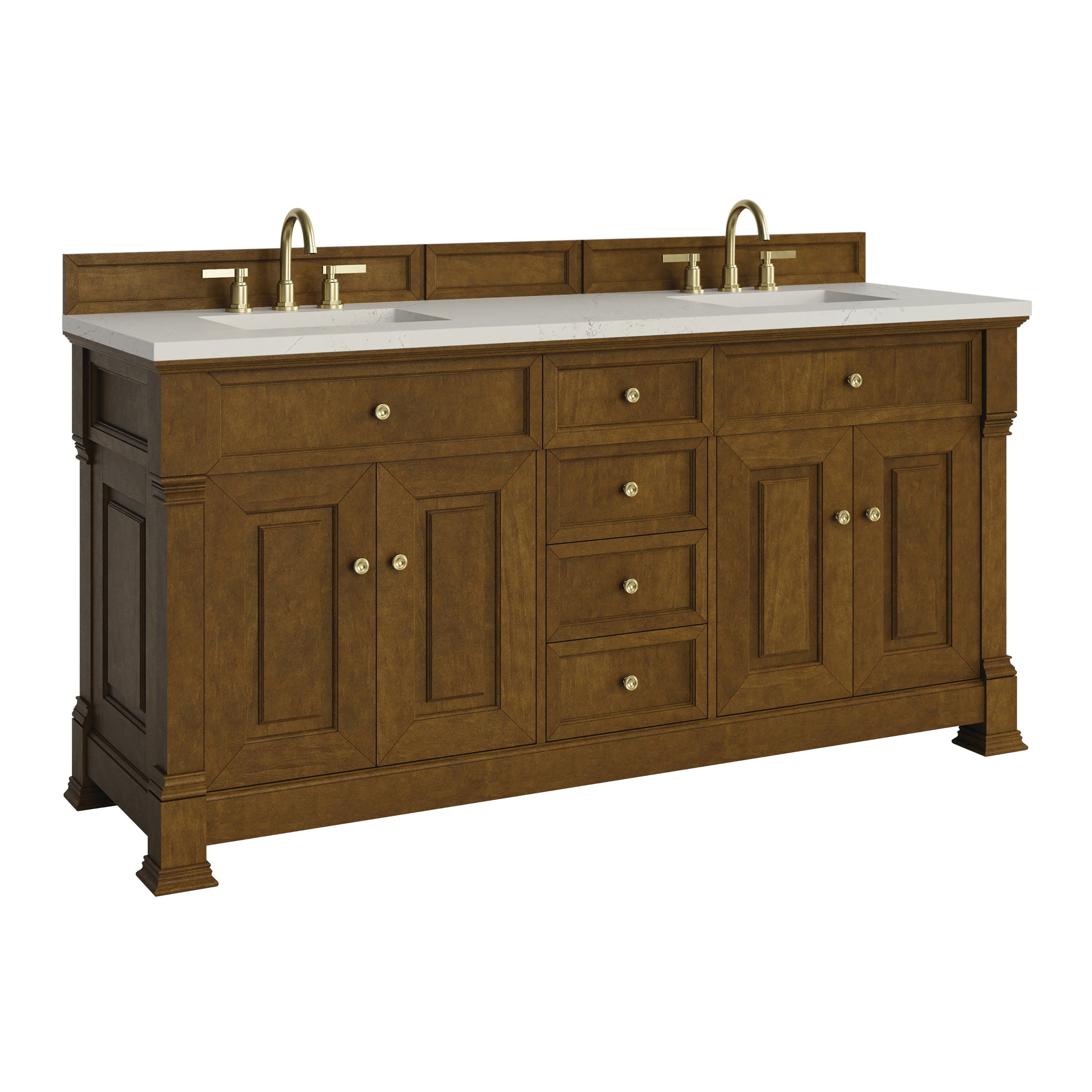 James Martin Brookfield 72" Double Bathroom Vanity, Honey Oak, view 38