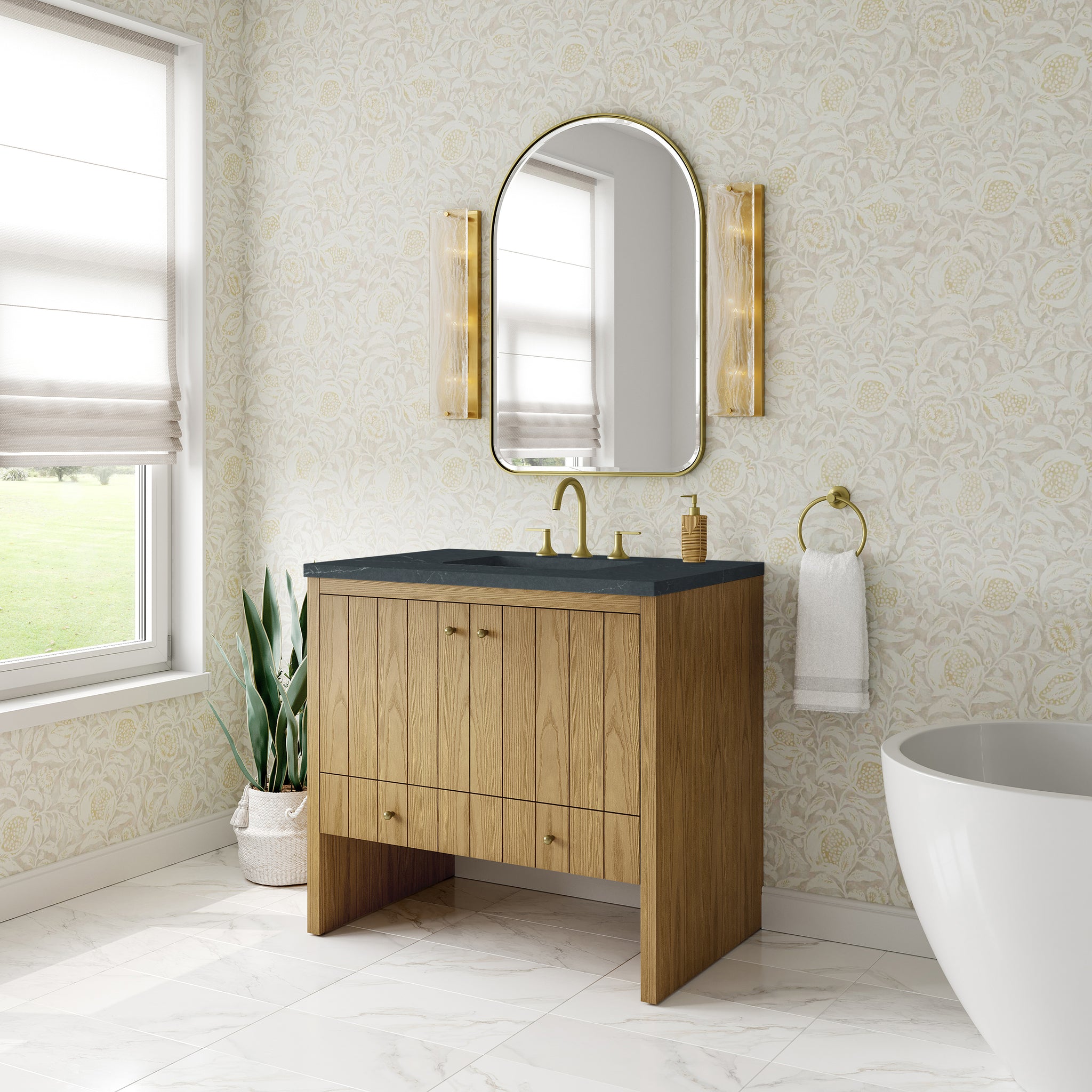 James Martin Hudson 36" Single Bathroom Vanity, Light Natural Oak, view 39