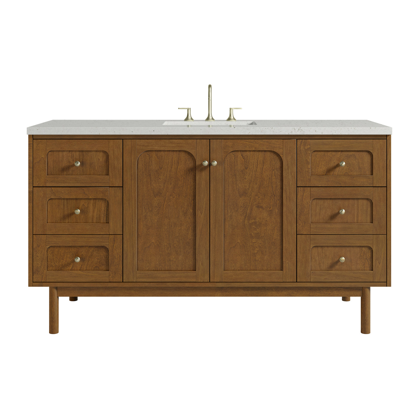 James Martin Laurent 60" Dual Mount Single Bathroom Vanity, Honey Oak, view 32