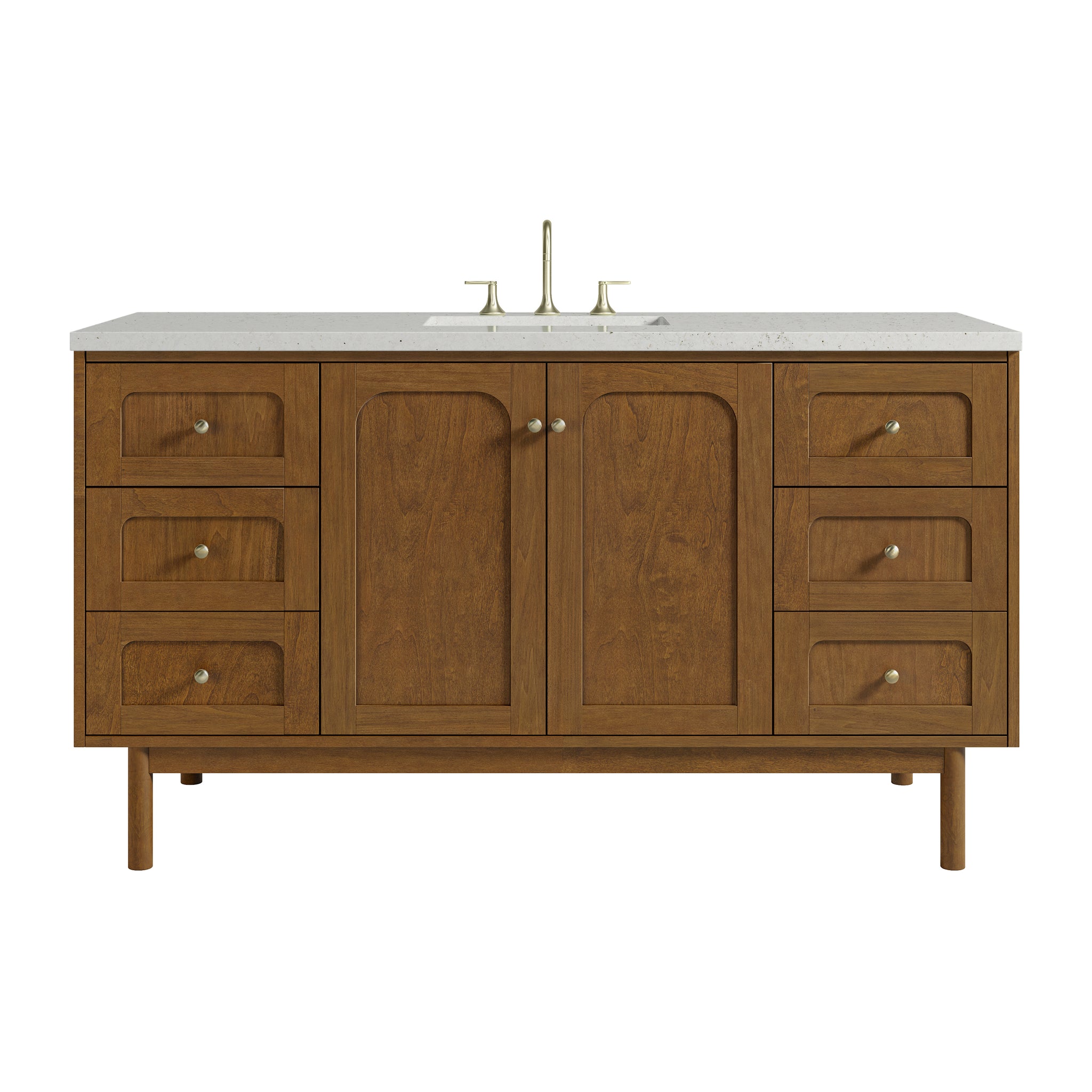 James Martin Laurent 60" Dual Mount Single Bathroom Vanity, Honey Oak, view 32