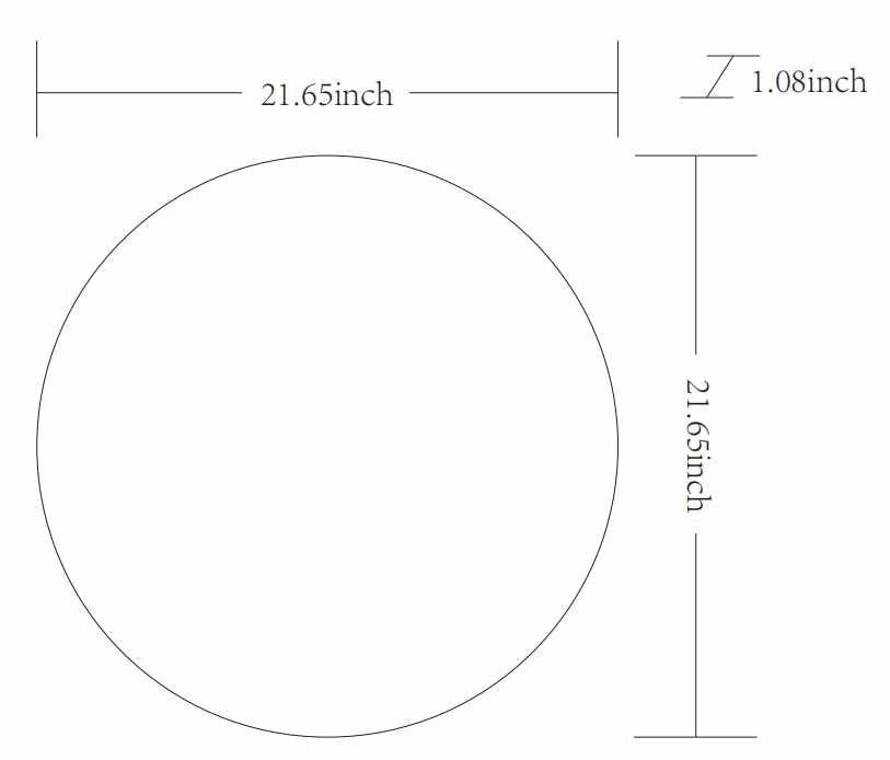 Round Mirror with Black Aluminum Frame by Boutique Rugs