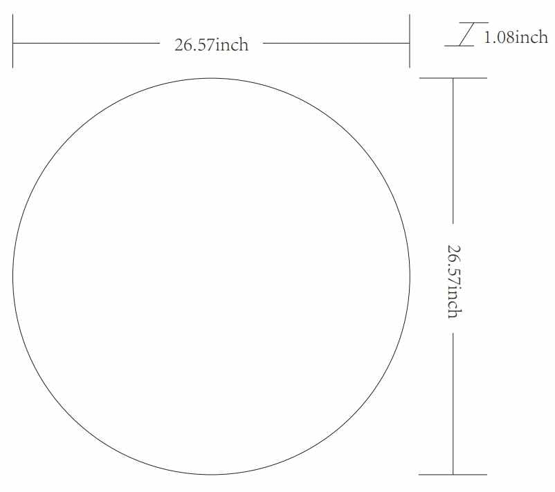 Round Mirror with Black Aluminum Frame by Boutique Rugs