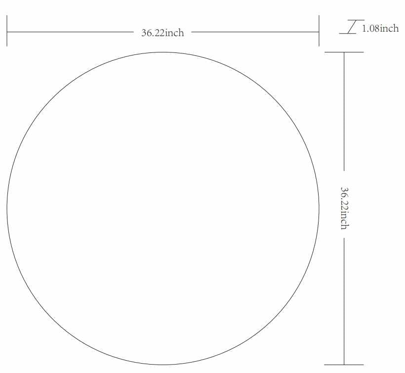 Round Mirror with Black Aluminum Frame by Boutique Rugs