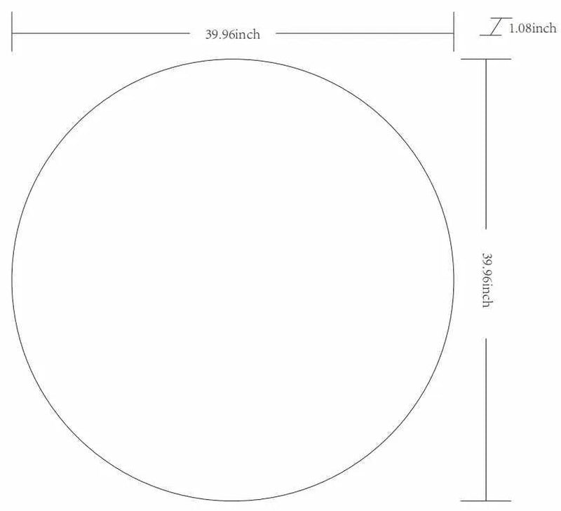 Round Mirror with Black Aluminum Frame by Boutique Rugs