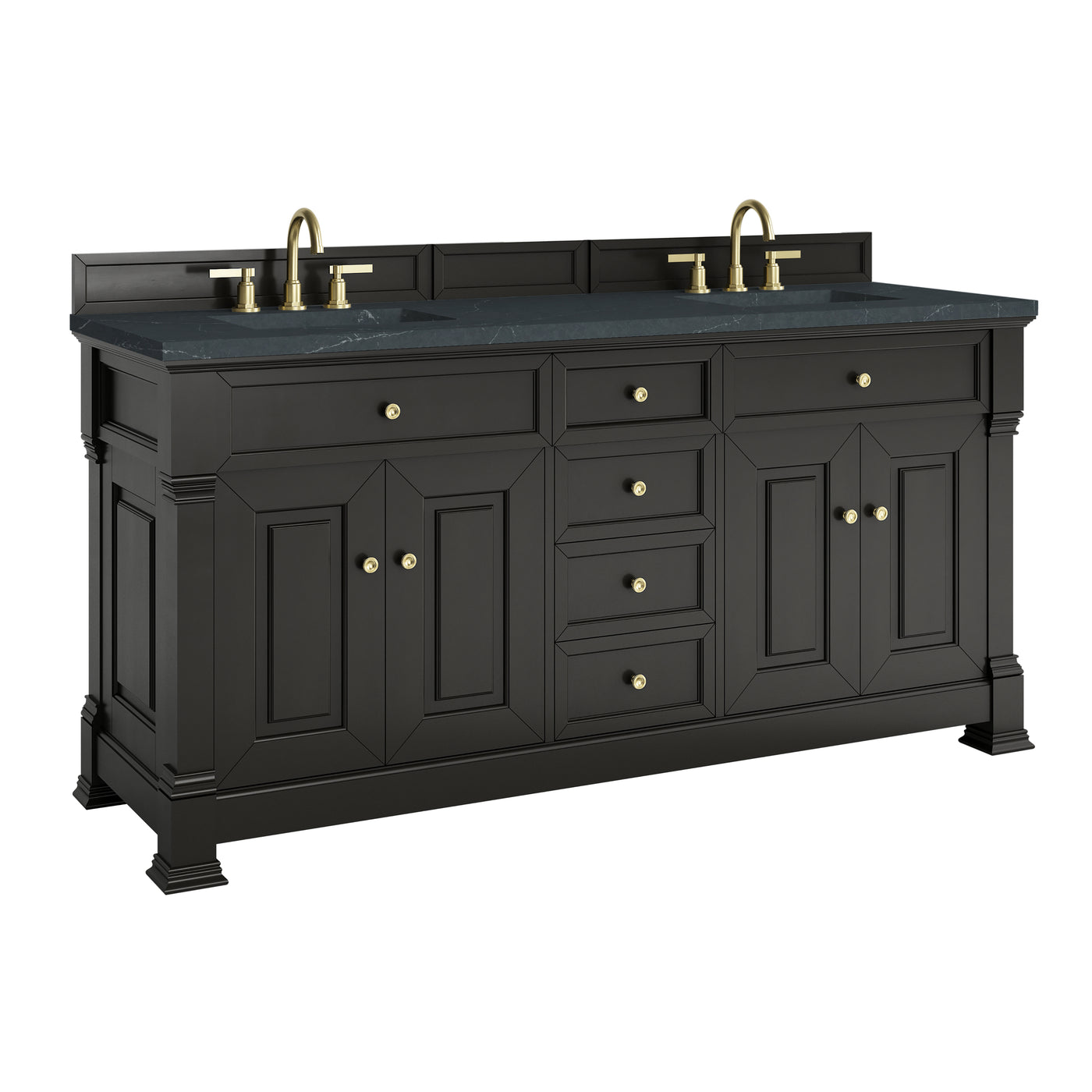 James Martin Brookfield 72" Double Bathroom Vanity, Black Onyx, view 39