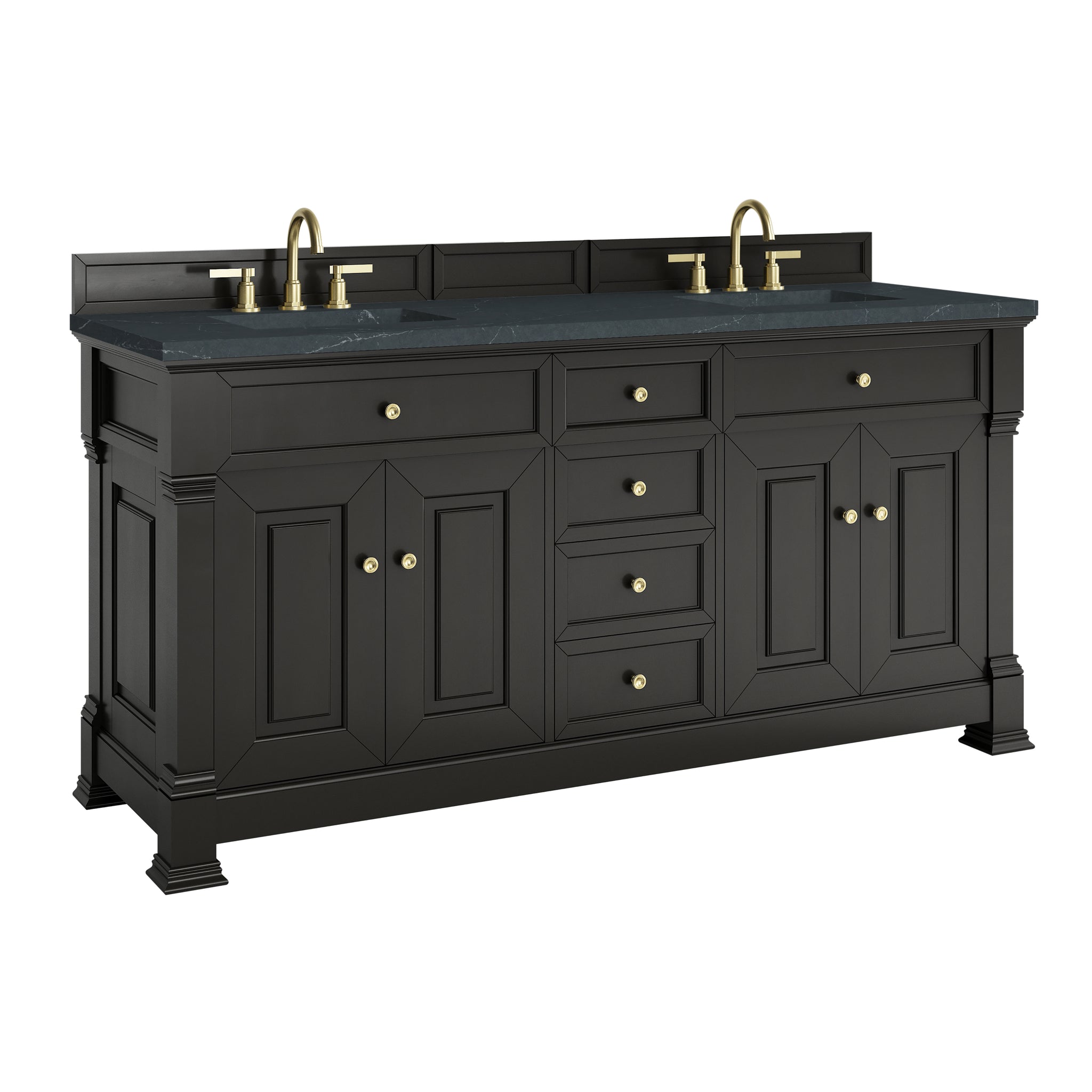 James Martin Brookfield 72" Double Bathroom Vanity, Black Onyx, view 39