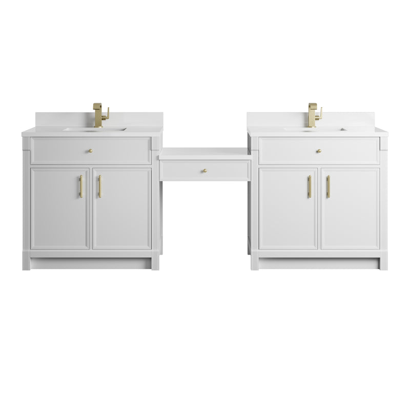 James Martin Bellshire 96" Single Bathroom Vanity, Bright White, view 2