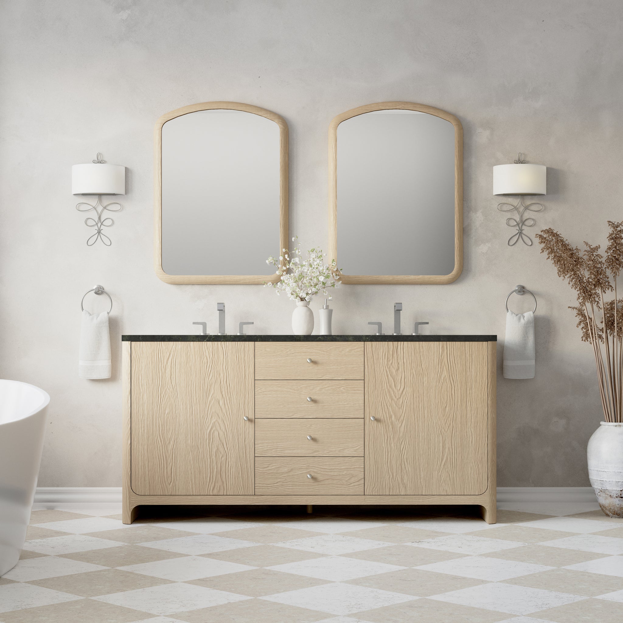 James Martin Gracyn 72" Double Bathroom Vanity, Coastal Driftwood, view 32