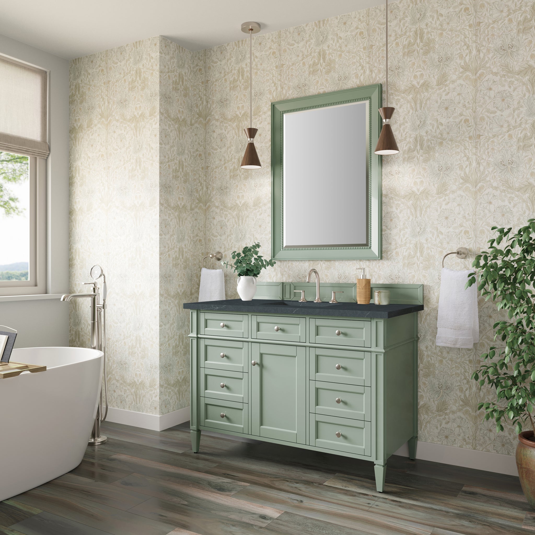 James Martin Brittany 48" Single Bathroom Vanity, Sage Green, view 29