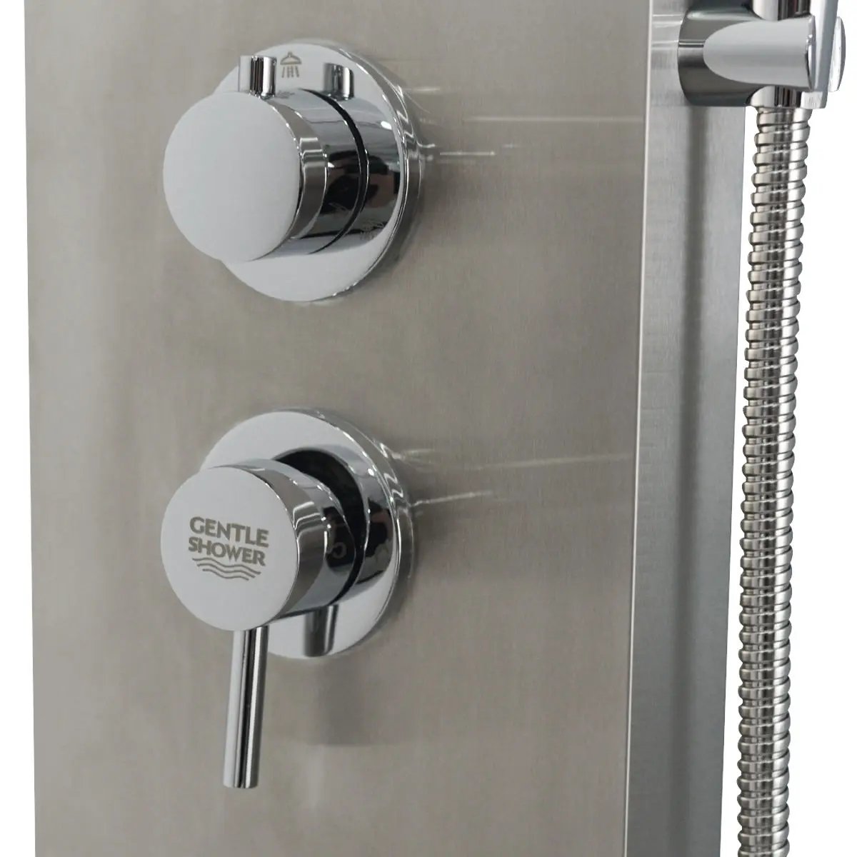 57 Inch Stainless Steel Rainfall Shower Panel by DirectDeals