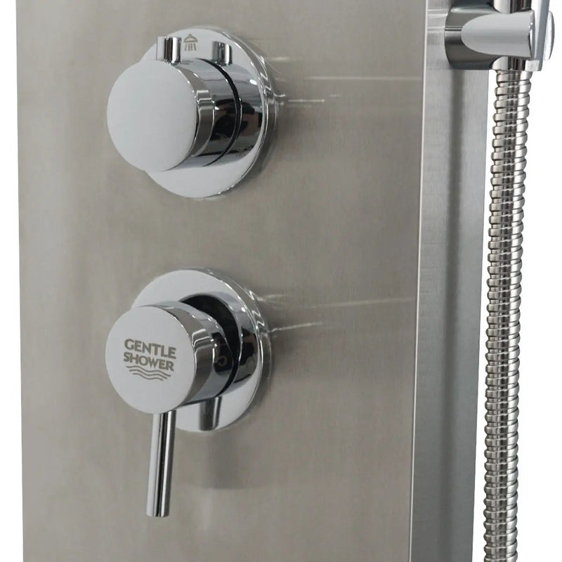 57 Inch Stainless Steel Rainfall Shower Panel by DirectDeals