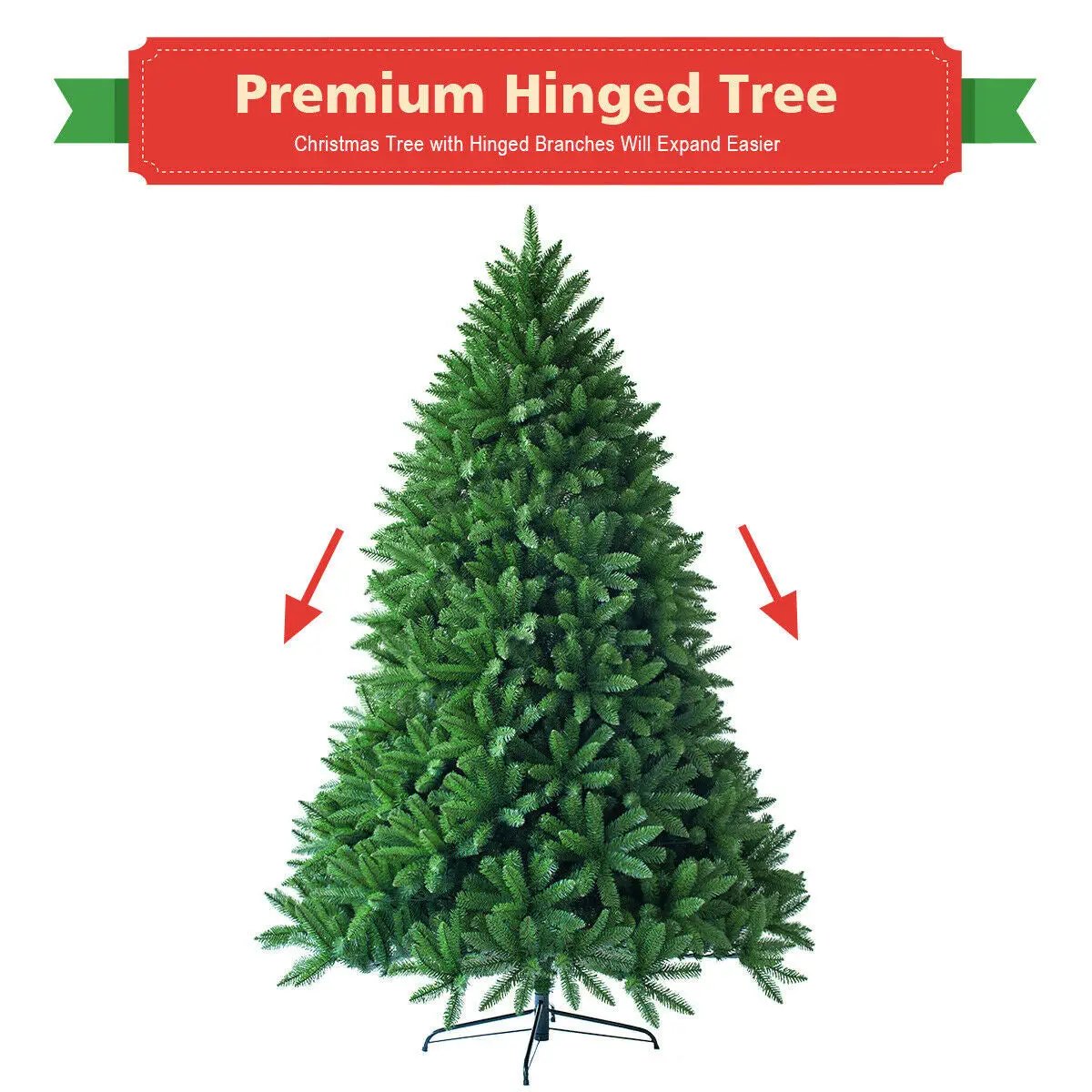 5 Feet Artificial Fir Christmas Tree with 600 Branch Tips by DirectDeals