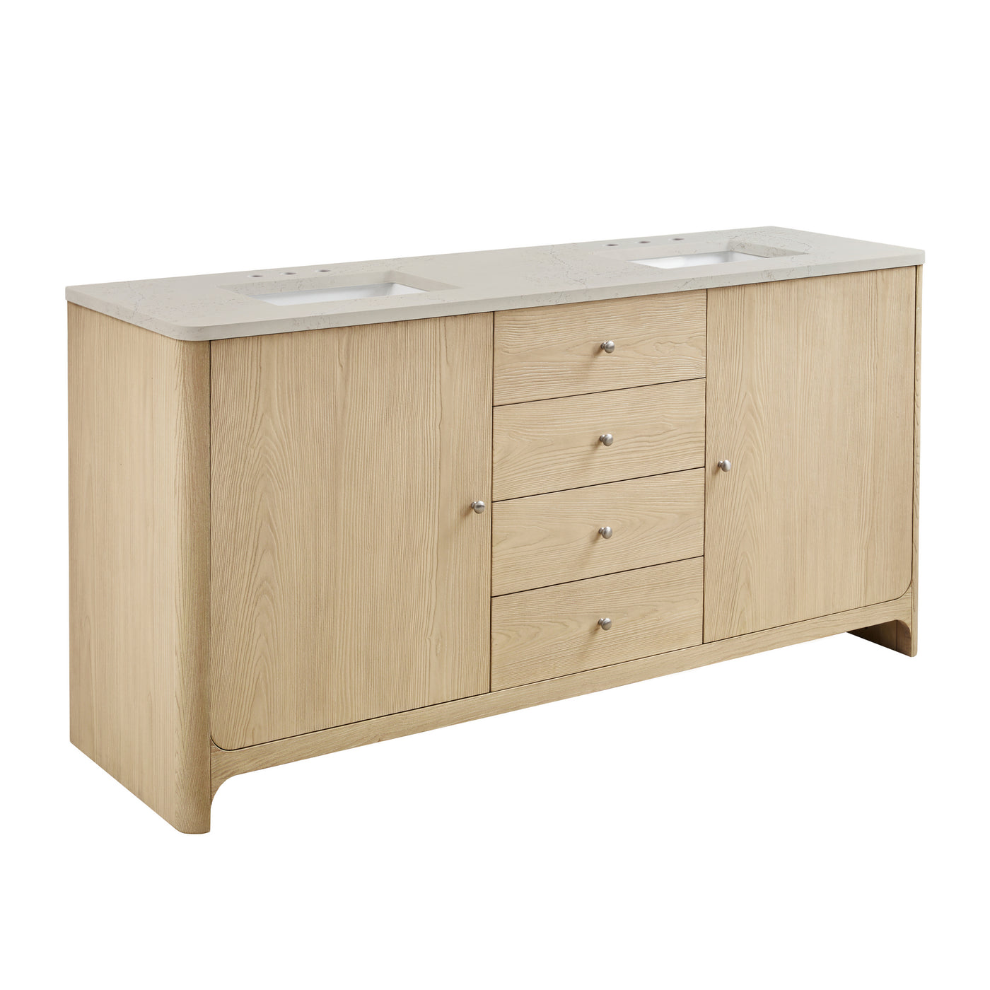 James Martin Gracyn 72" Double Bathroom Vanity, Coastal Driftwood, view 31
