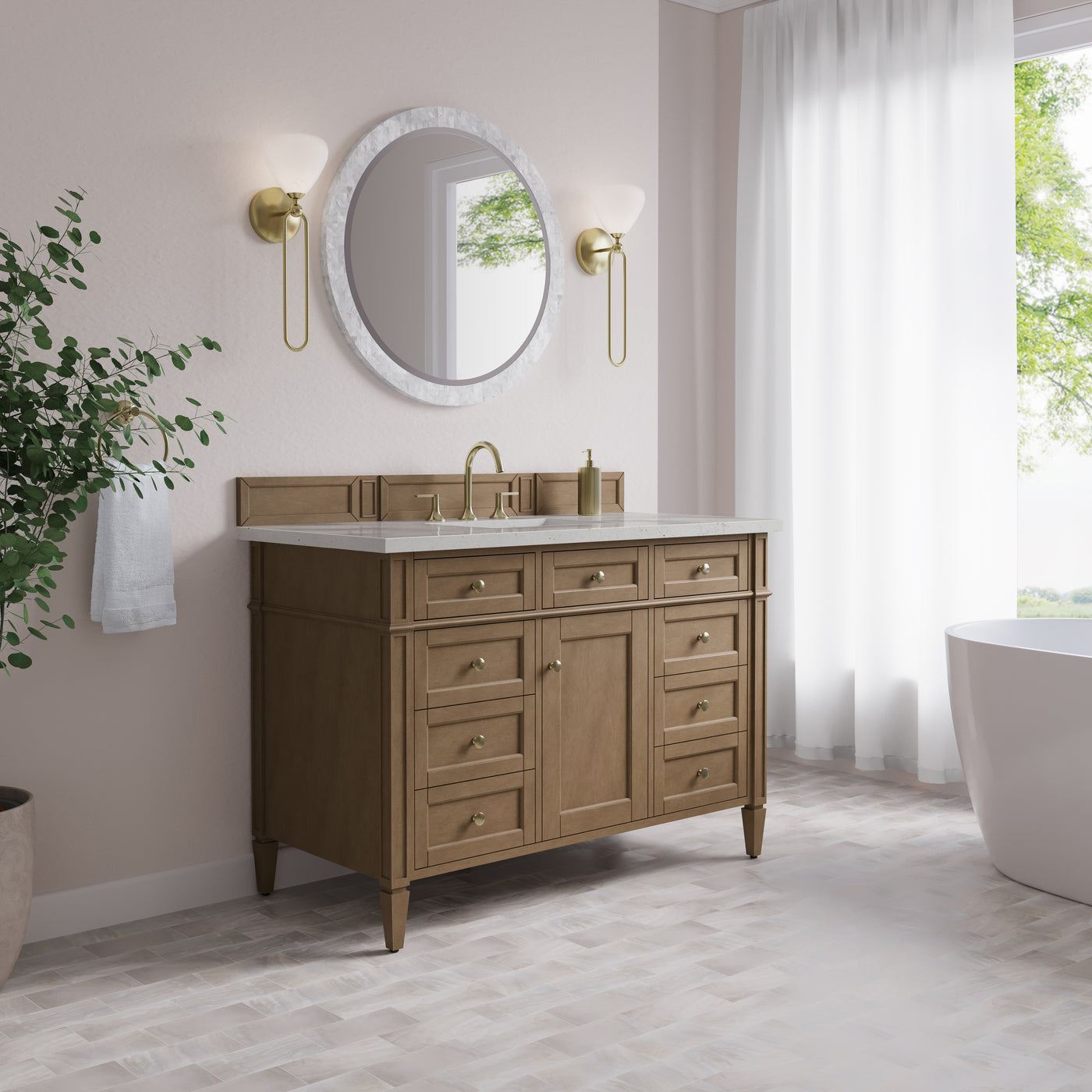 James Martin Brittany 48" Single Bathroom Vanity, Pecan, view 29