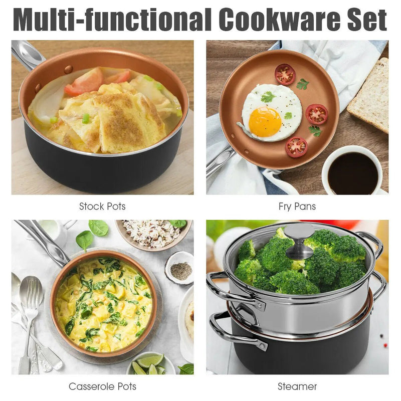 12-Piece Safe Non-stick Cookware Set by DirectDeals