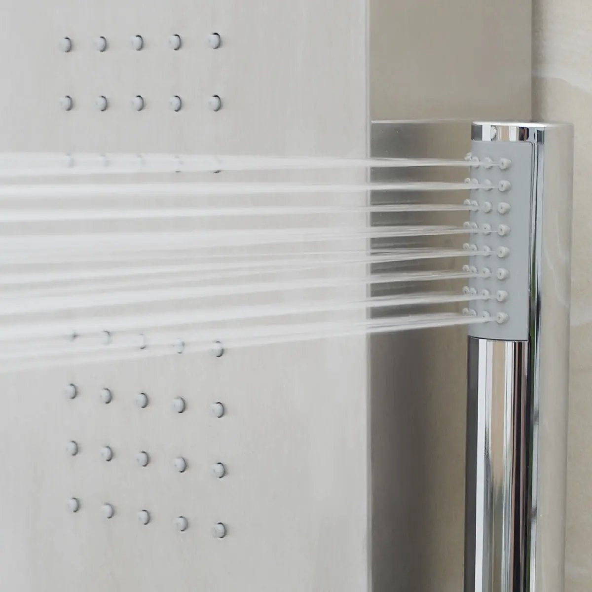 57 Inch Stainless Steel Rainfall Shower Panel by DirectDeals