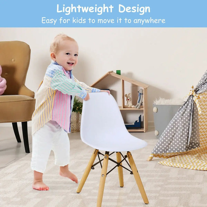 Kid's Modern Dining Table Set with 2 Armless Chairs by DirectDeals