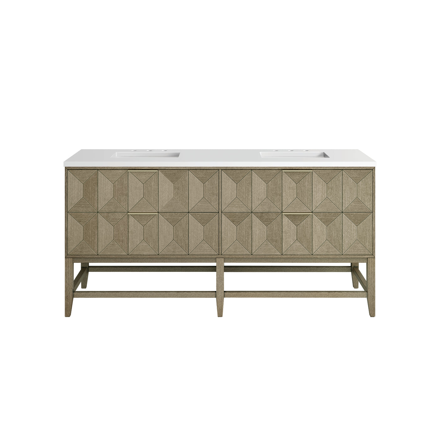 James Martin Emmeline 72" Double Bathroom Vanity, Pebble Oak, view 33
