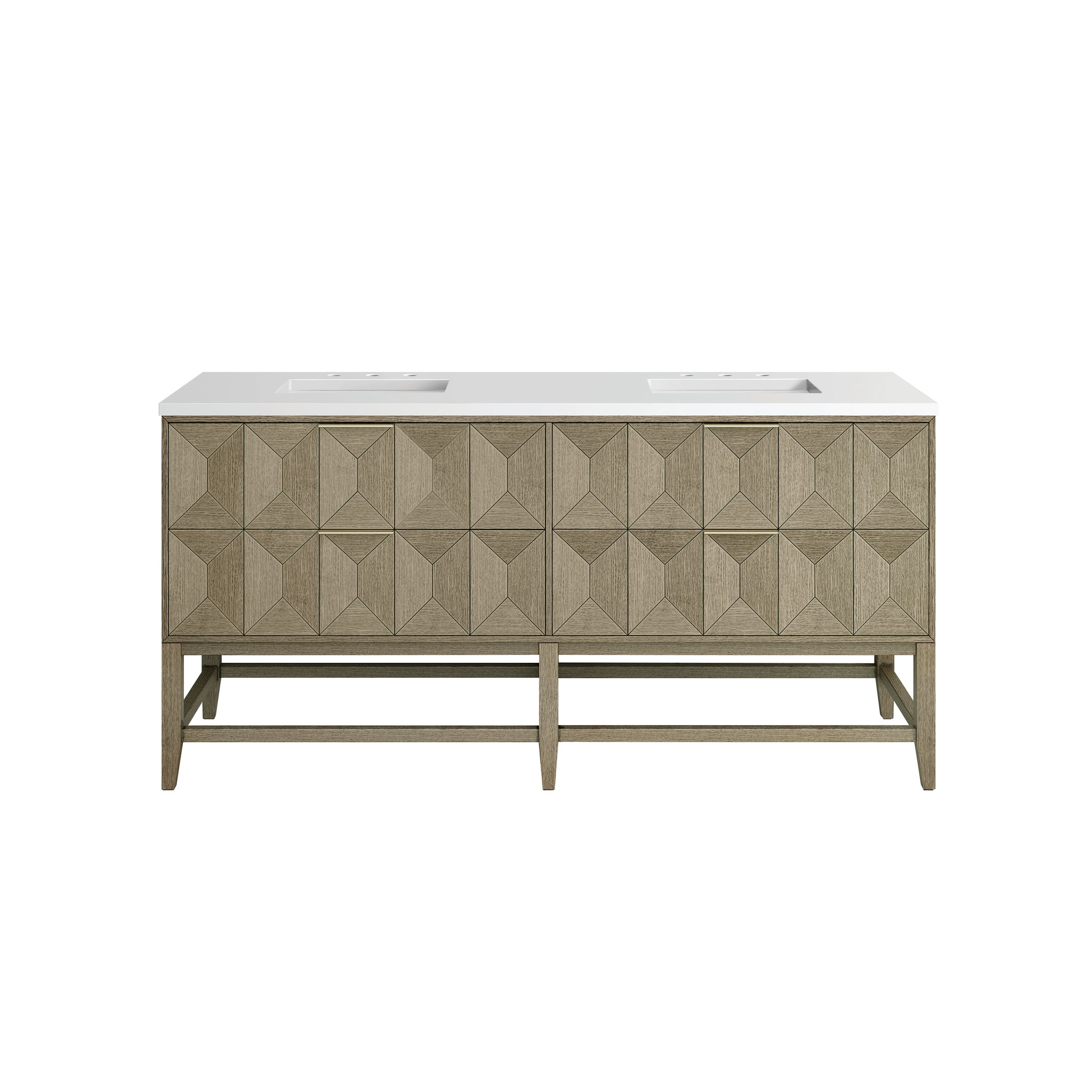 James Martin Emmeline 72" Double Bathroom Vanity, Pebble Oak, view 33