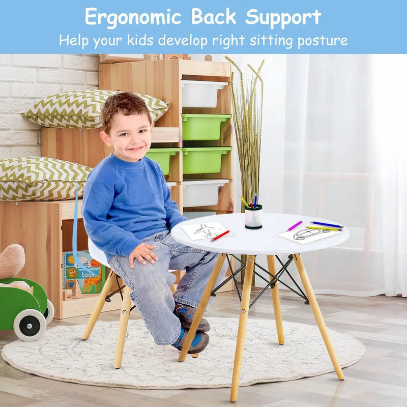 Kid's Modern Dining Table Set with 2 Armless Chairs by DirectDeals