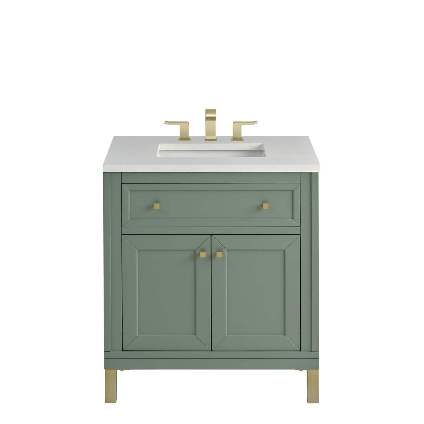 James Martin Chicago 30" Single Bathroom Vanity, Smokey Celadon, view 23