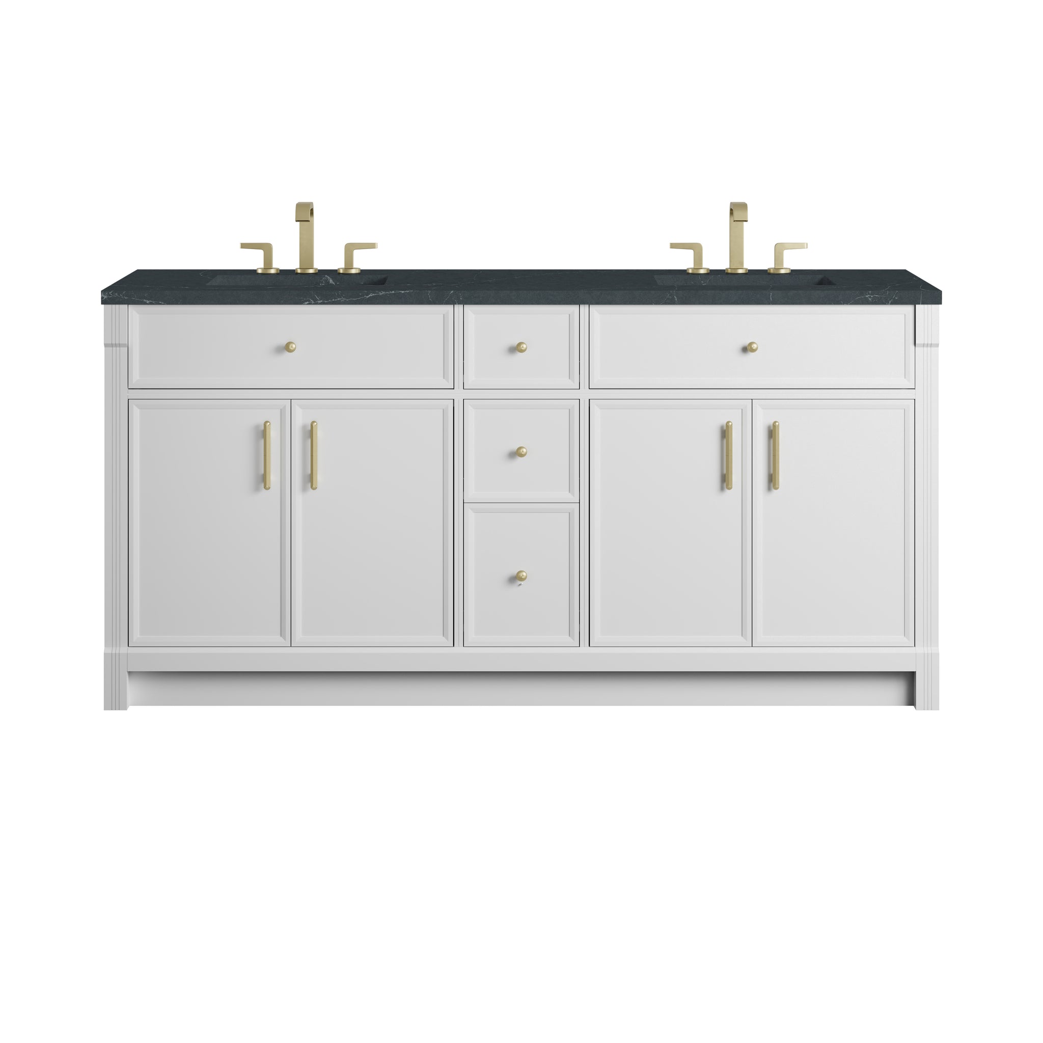 James Martin Bellshire 72" Double Bathroom Vanity, Bright White, view 33