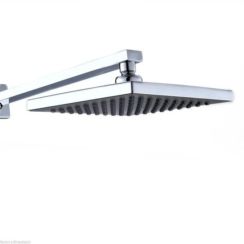 8 Inch LED Rainfall Shower head Arm Control Valve Handspray Shower Faucet Set by DirectDeals