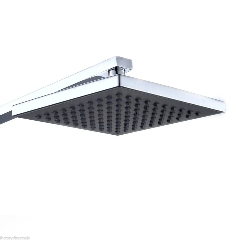 8 Inch LED Rainfall Shower head Arm Control Valve Handspray Shower Faucet Set by DirectDeals