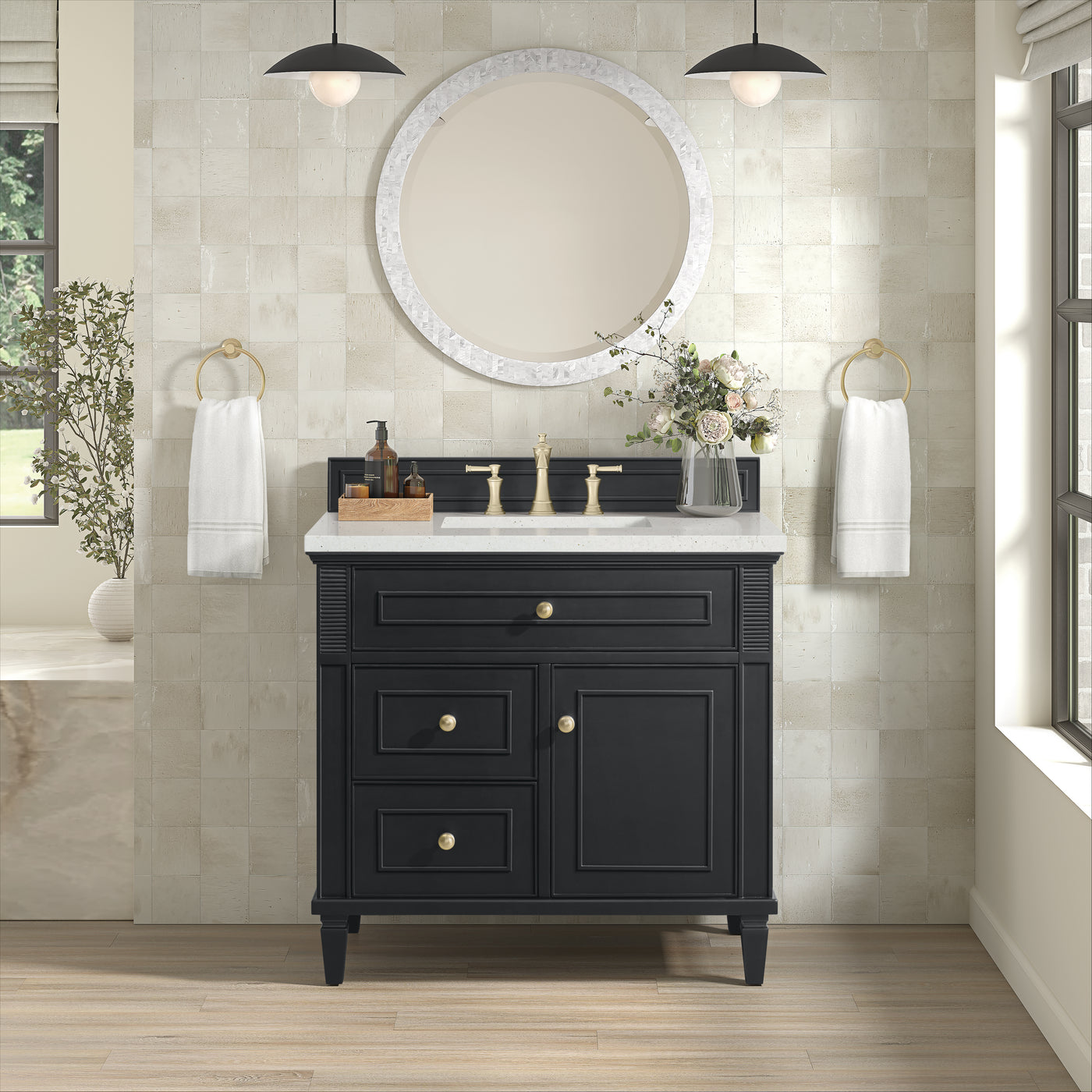 James Martin Lorelai 36" Single Bathroom Vanity, Black Onyx, view 24