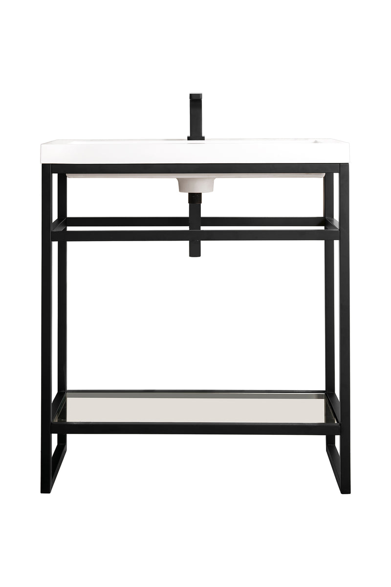 James Martin Boston 31.5" Single Console Vanity, Matte Black, view 2