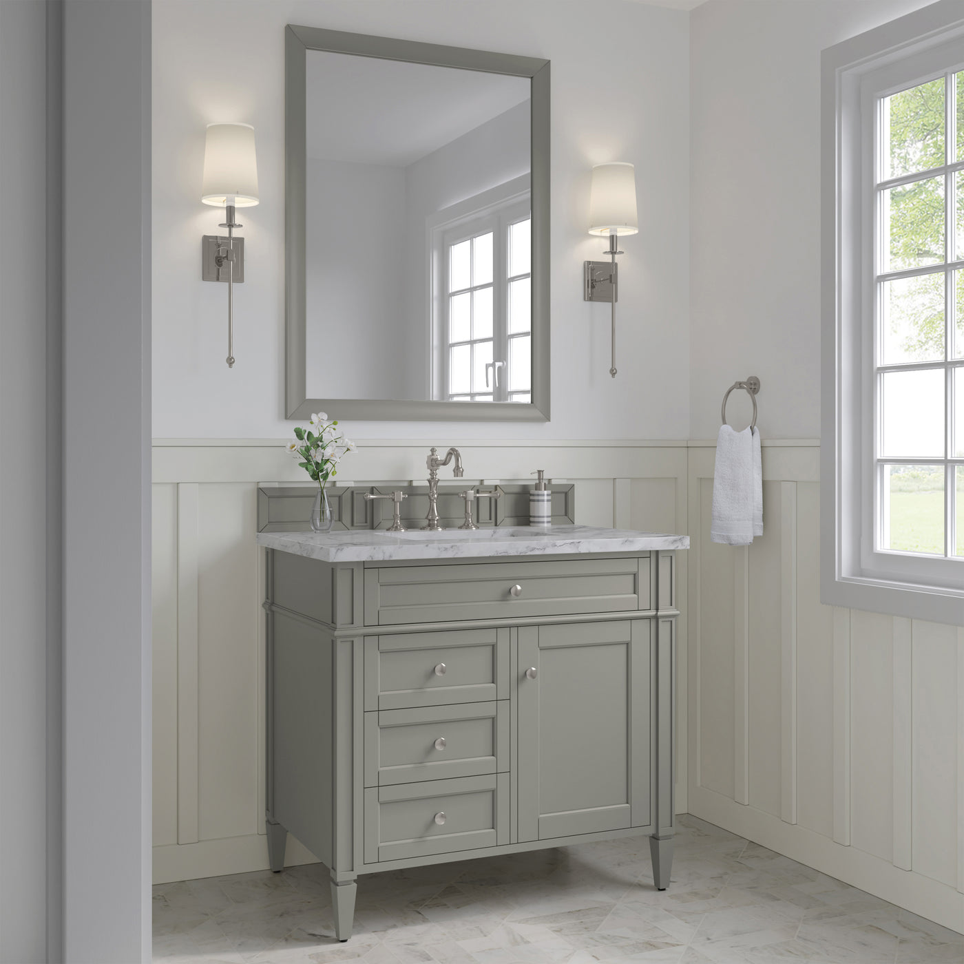 James Martin Brittany 36" Single Bathroom Vanity, Urban Gray, view 34