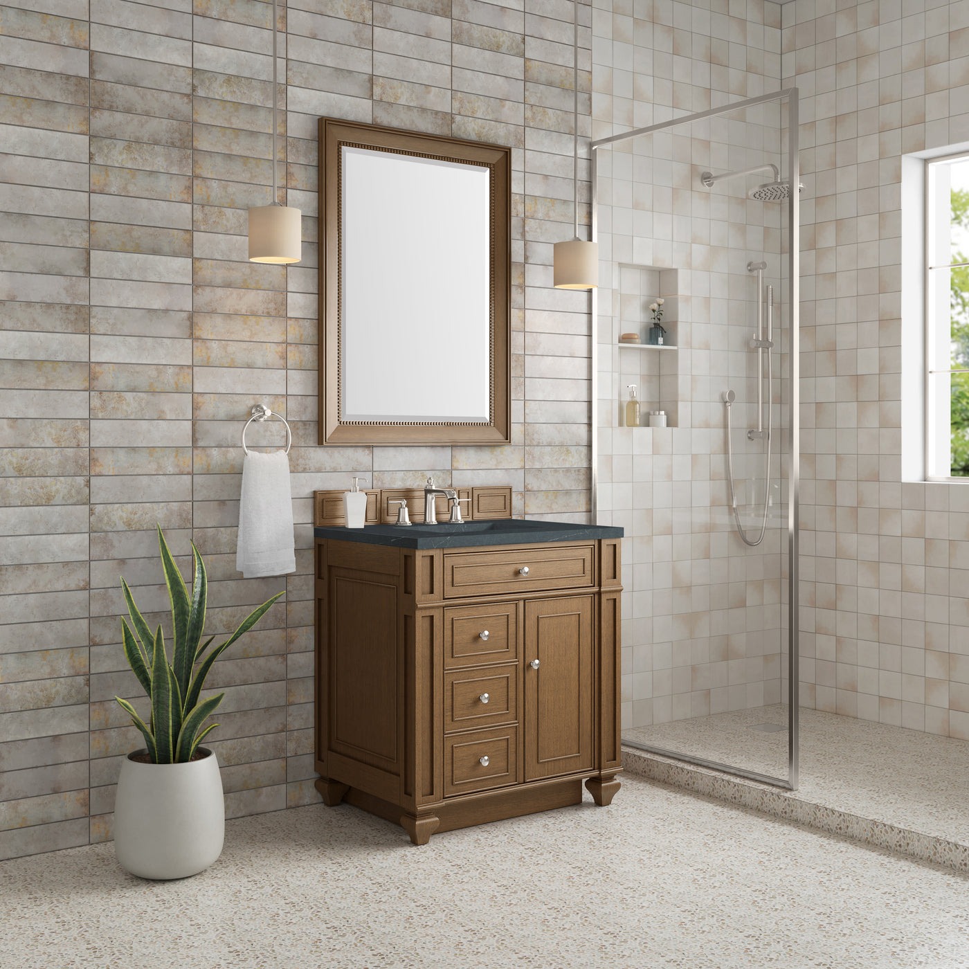 James Martin Bristol 30" Single Bathroom Vanity, Saddle Brown, view 21