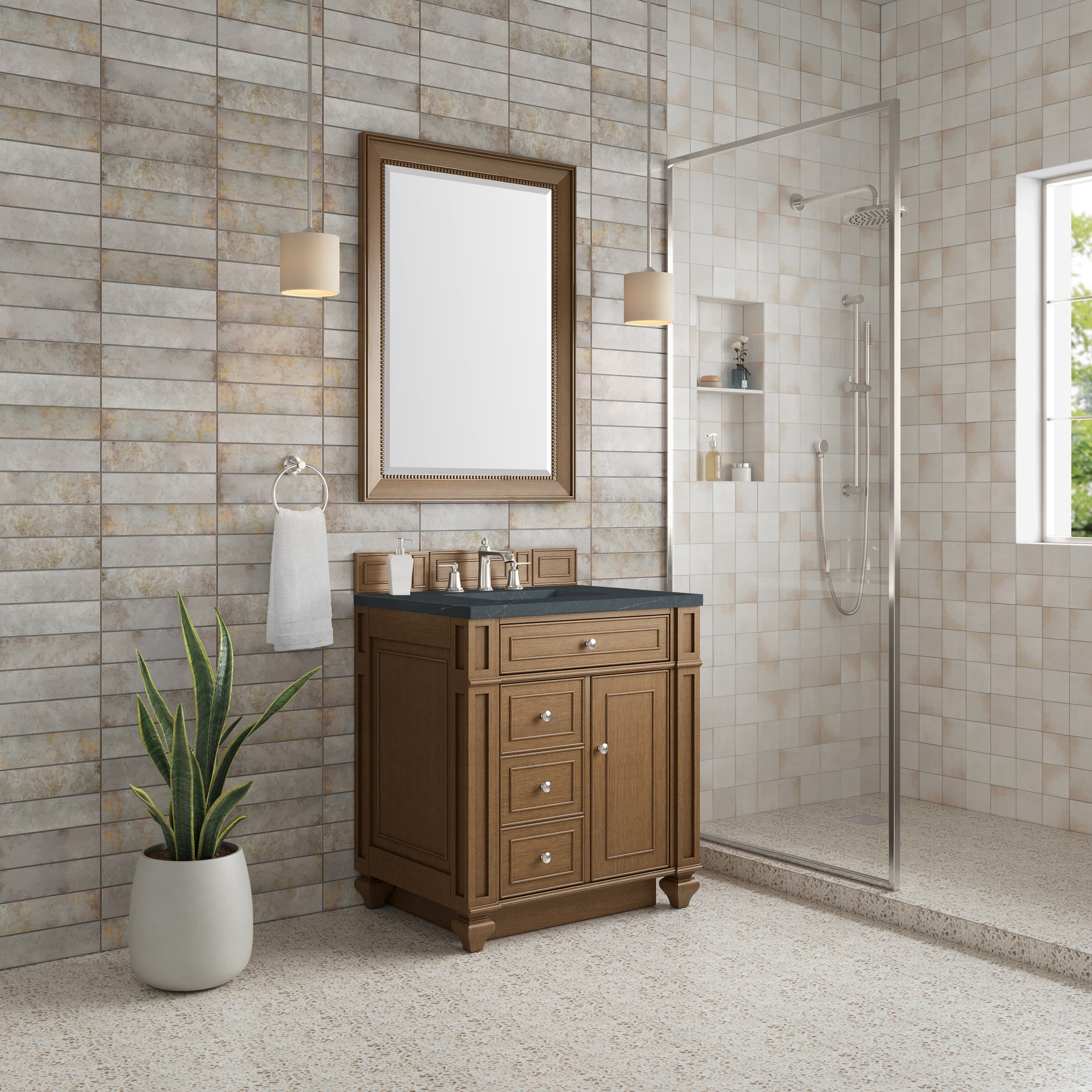 James Martin Bristol 30" Single Bathroom Vanity, Saddle Brown, view 21