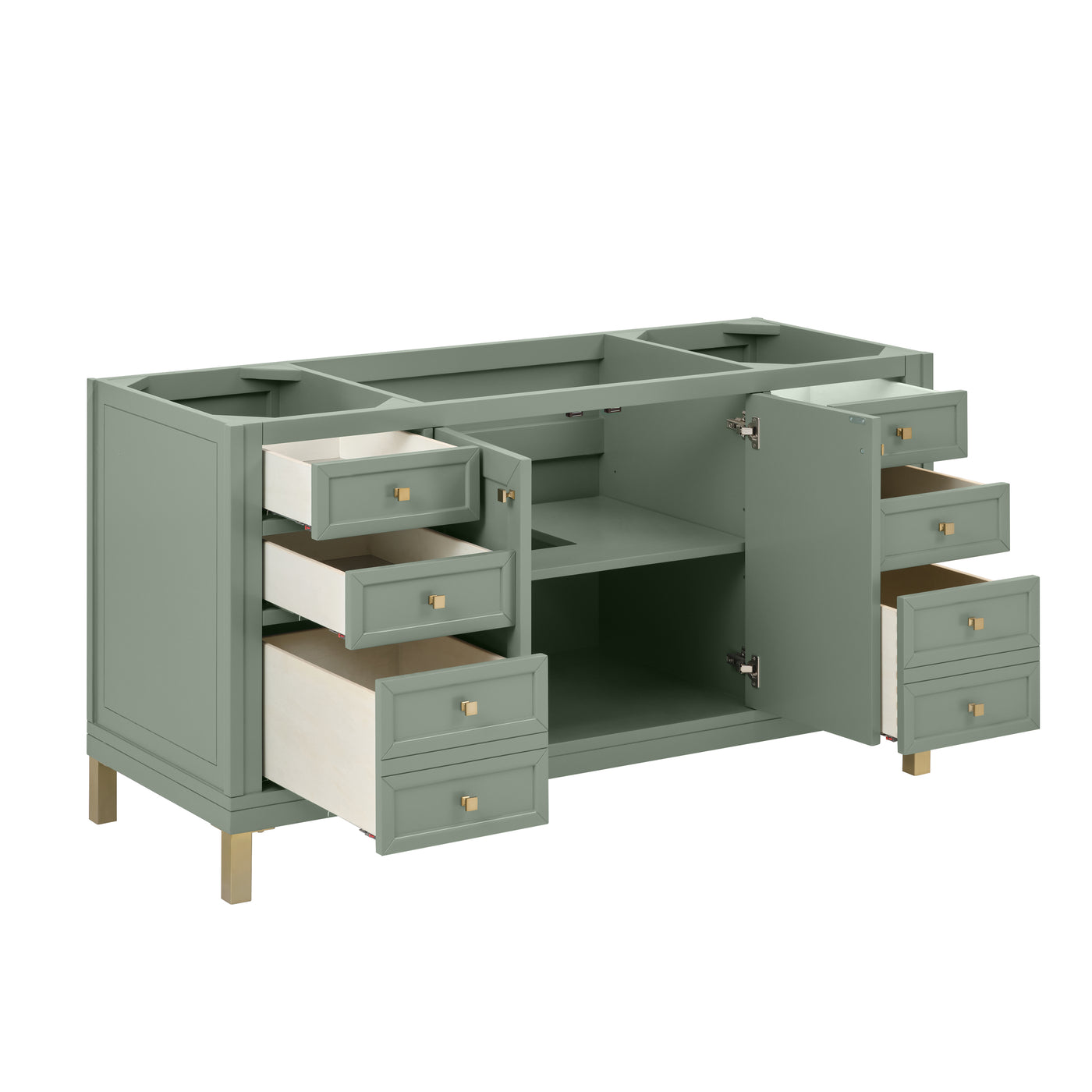 James Martin Chicago 60" Single Bathroom Vanity, Smokey Celadon, view 21