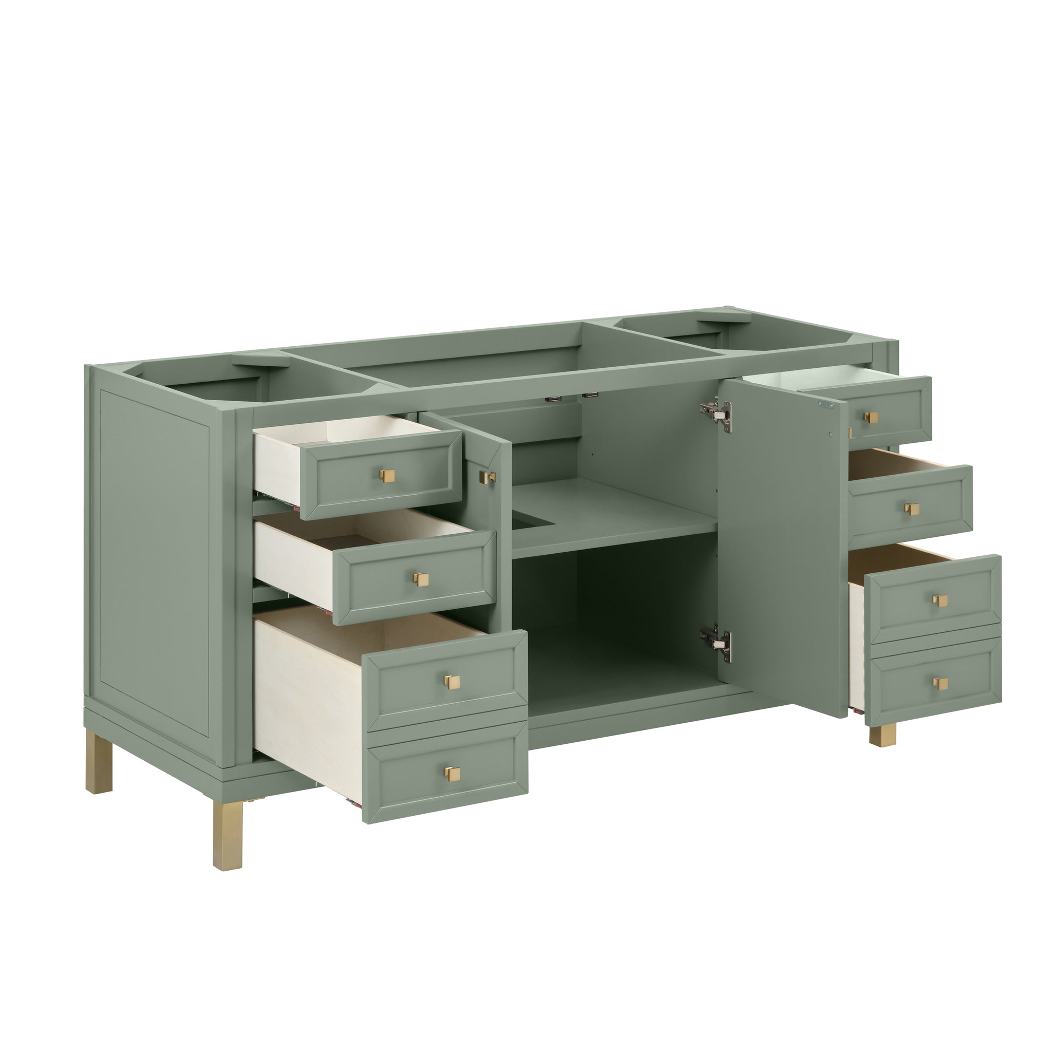 James Martin Chicago 60" Single Bathroom Vanity, Smokey Celadon, view 21