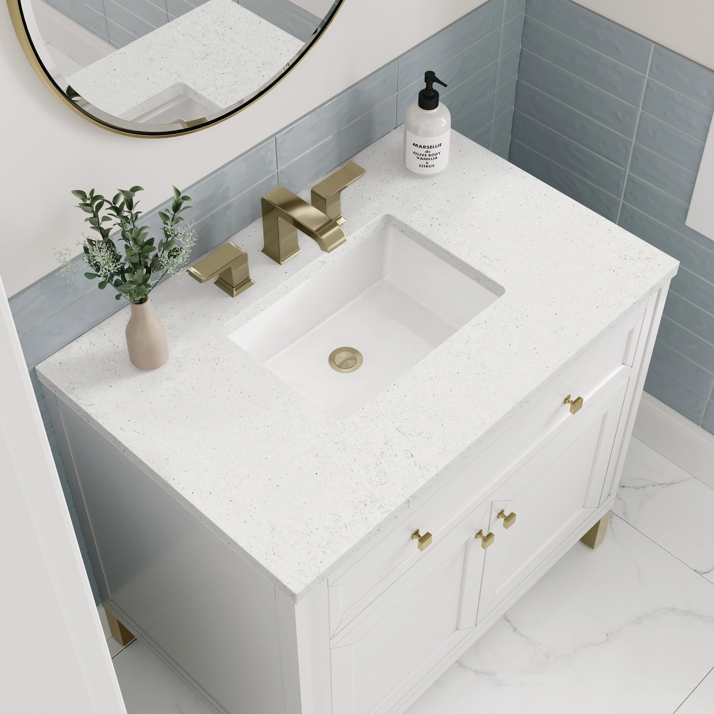 James Martin Chicago 36" Single Bathroom Vanity, Glossy White, view 32