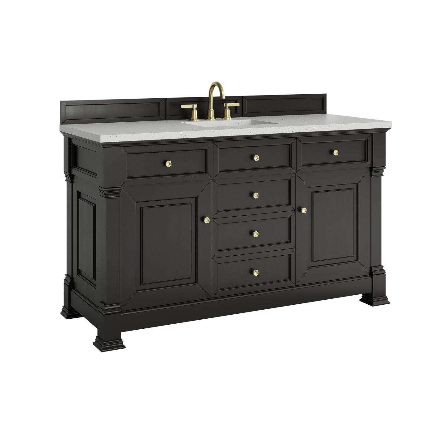 James Martin Brookfield 60" Single Bathroom Vanity, Black Onyx, view 25