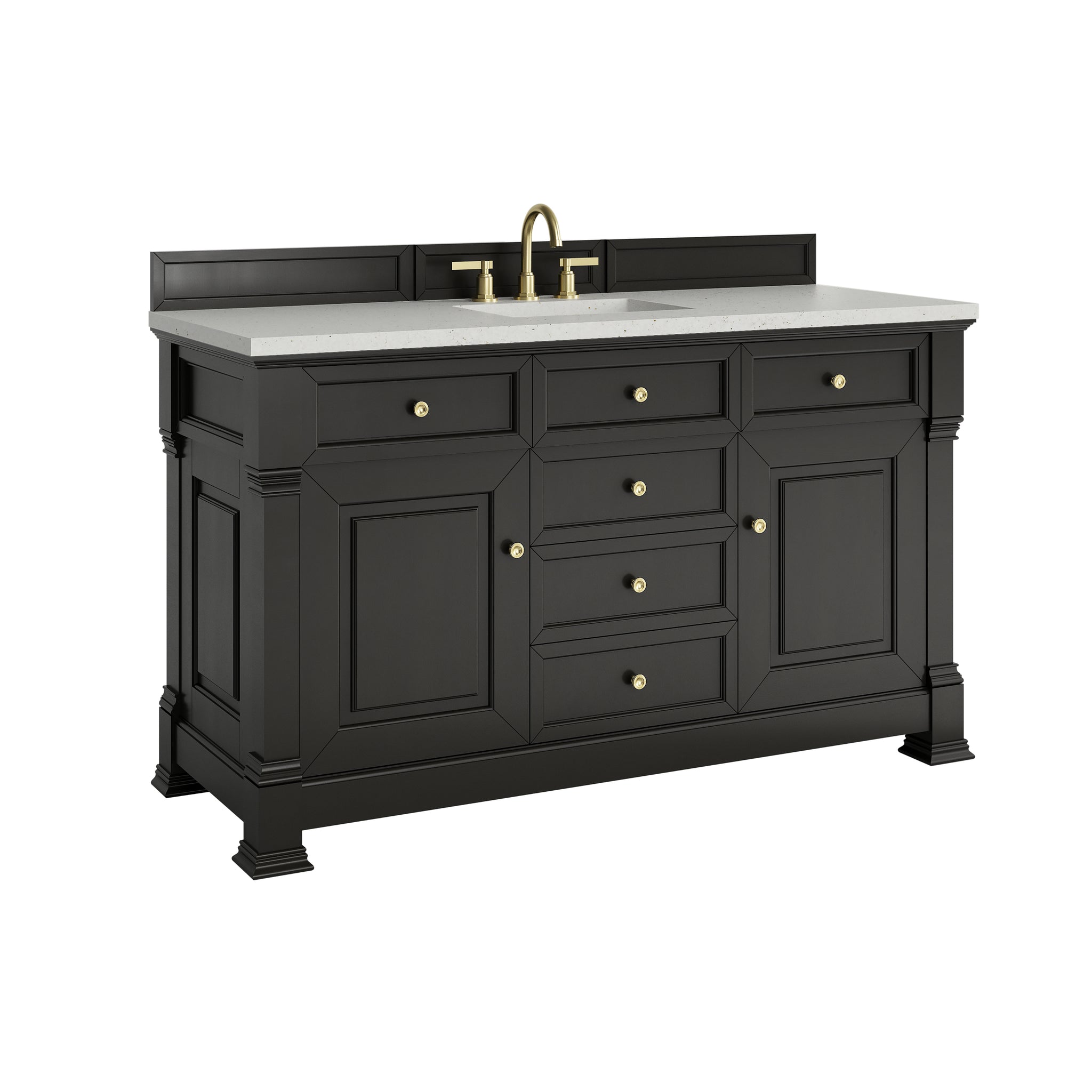 James Martin Brookfield 60" Single Bathroom Vanity, Black Onyx, view 25
