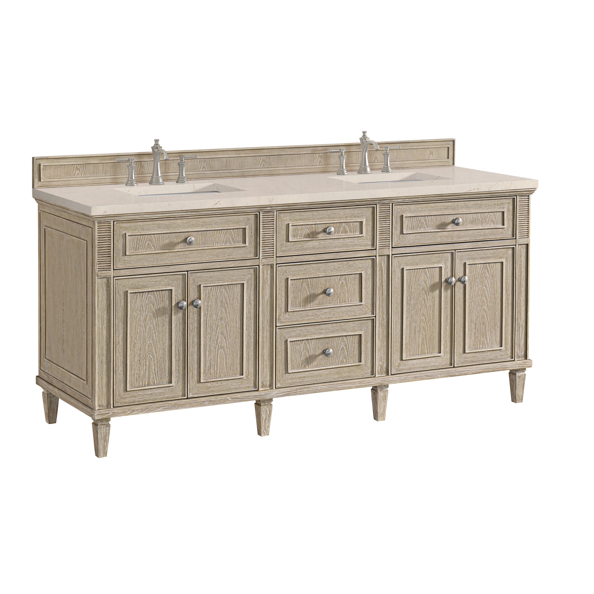 James Martin Lorelai 72" Double Bathroom Vanity, Whitewashed Oak, view 27