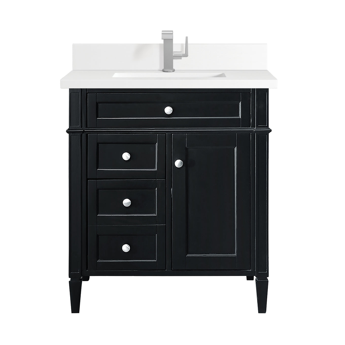 James Martin Brittany 30" Single Bathroom Vanity, Black Onyx, view 25
