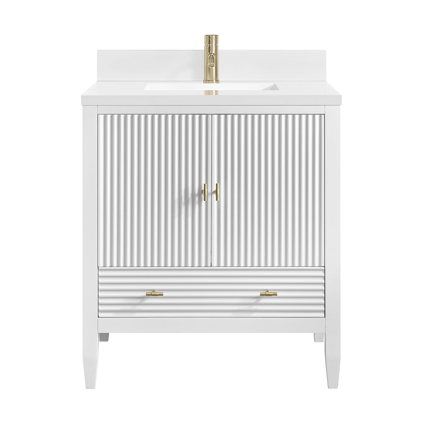 James Martin Myrrin 30" Single Bathroom Vanity, Bright White, view 39
