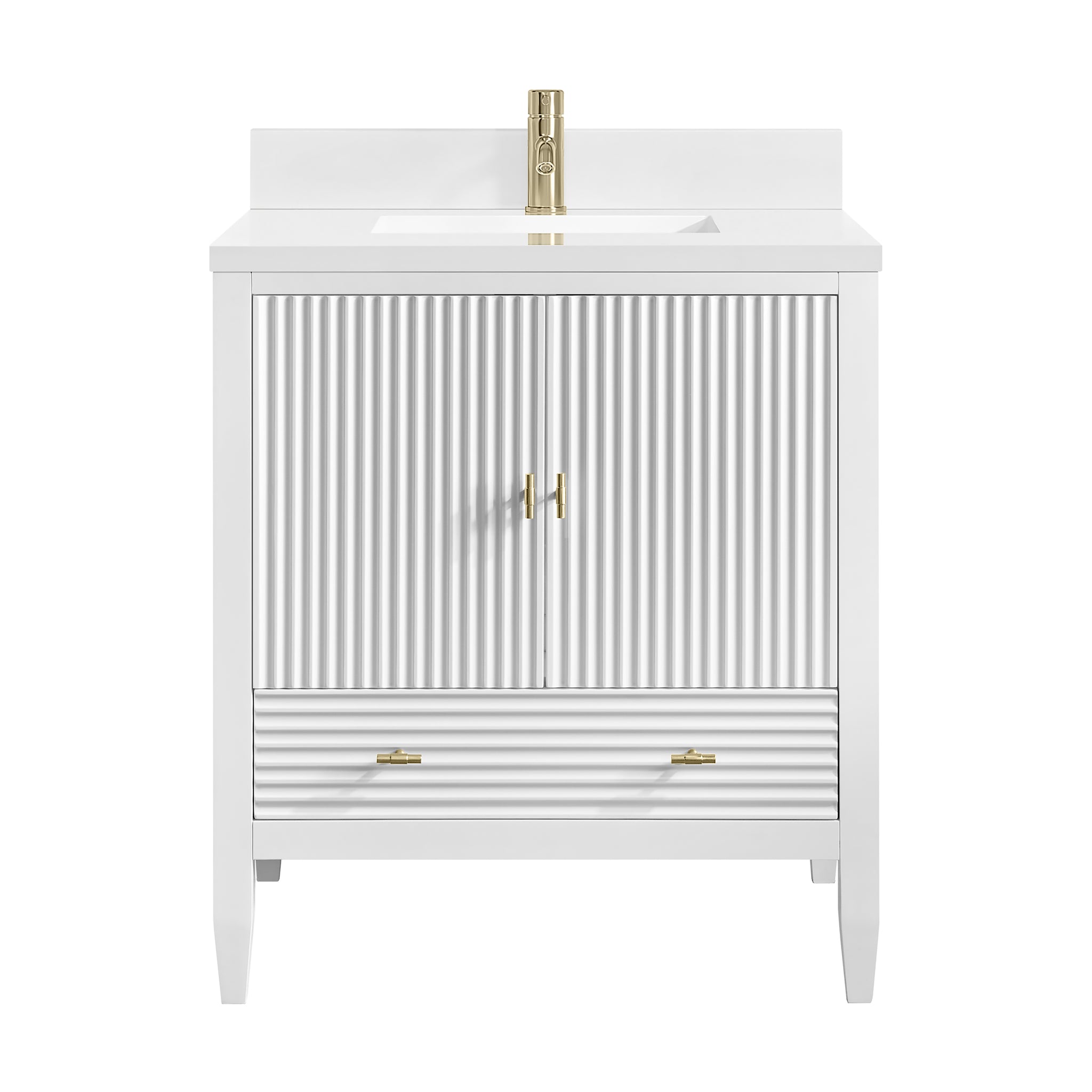 James Martin Myrrin 30" Single Bathroom Vanity, Bright White, view 39